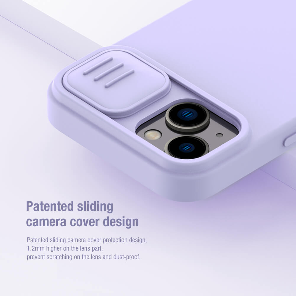 Чехол-крышка NILLKIN для Apple iPhone 15 Plus (iPhone 15+) 6.7 (2023) (серия CamShield Silky silicon)